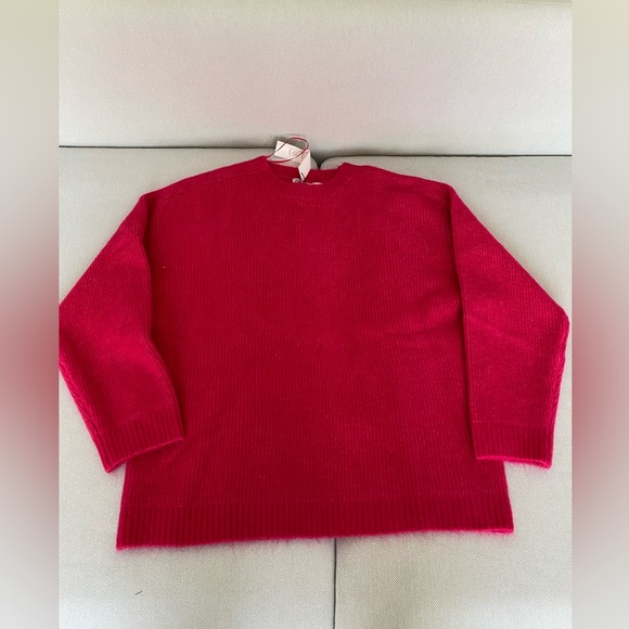 🛍️NEW ZARA KNIT SWEATER FUCHSIA SWEATER - Picture 4 of 5
